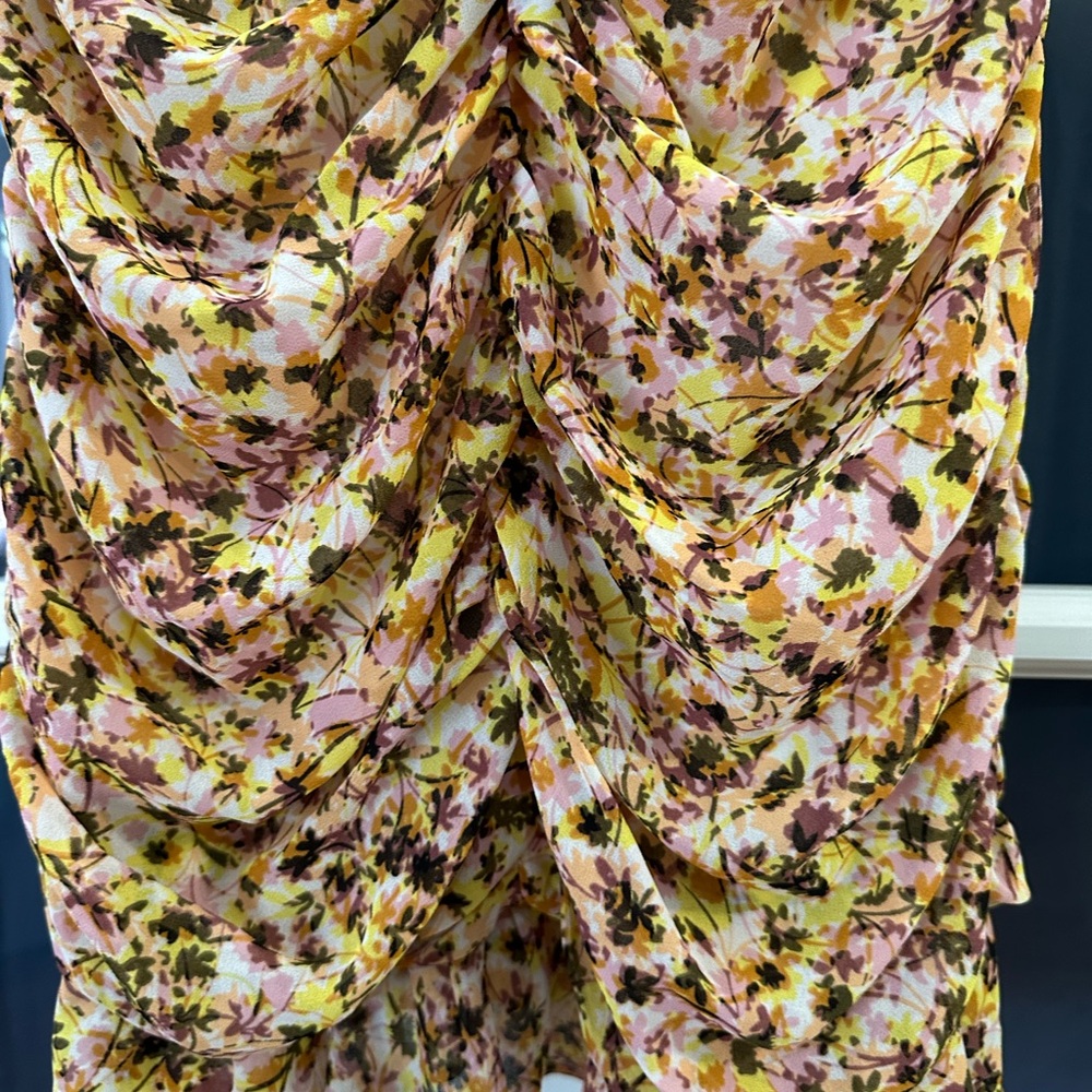 Astr The Label Blush Yellow Multi Color Mini Dress Back Zipper Size Medium - Picture 10 of 13